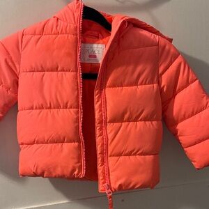 The Children's Place Bright Orange Kids Puffer Jacket